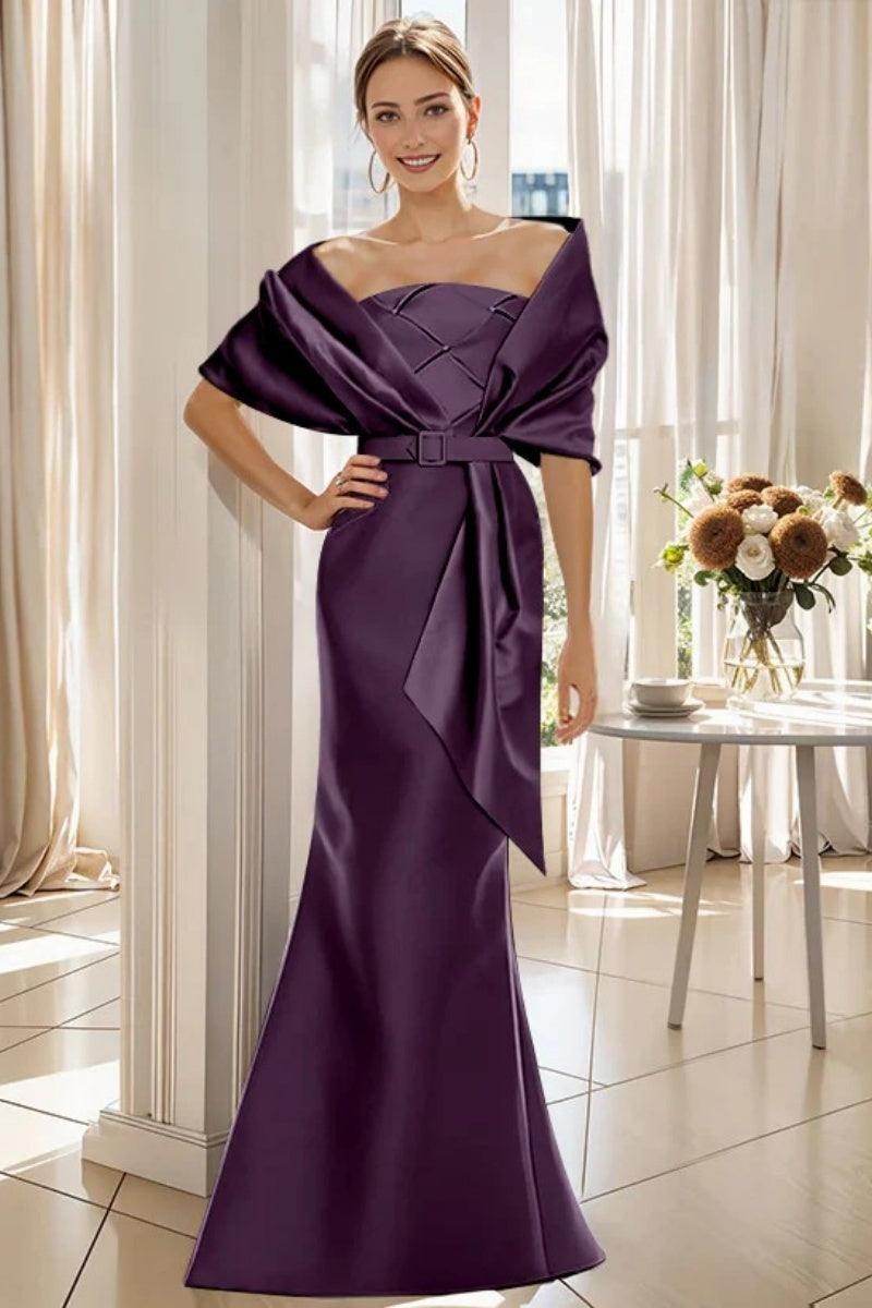 Trumpet 2 Pieces Floor Length Mother of the Bride Dresses CM0370 - COCOMELODY