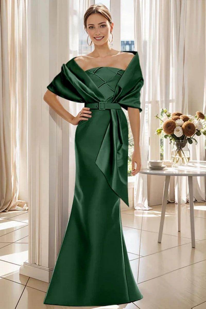 Trumpet 2 Pieces Floor Length Mother of the Bride Dresses CM0370 - COCOMELODY