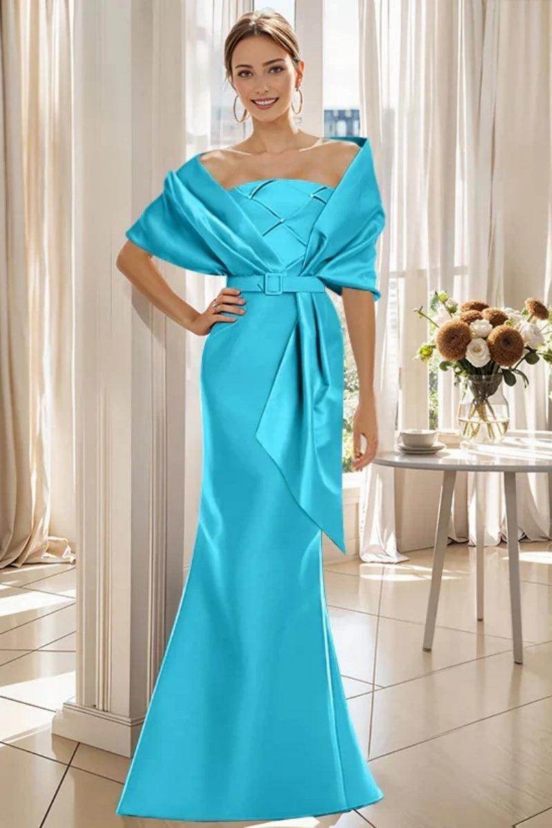 Trumpet 2 Pieces Floor Length Mother of the Bride Dresses CM0370 - COCOMELODY