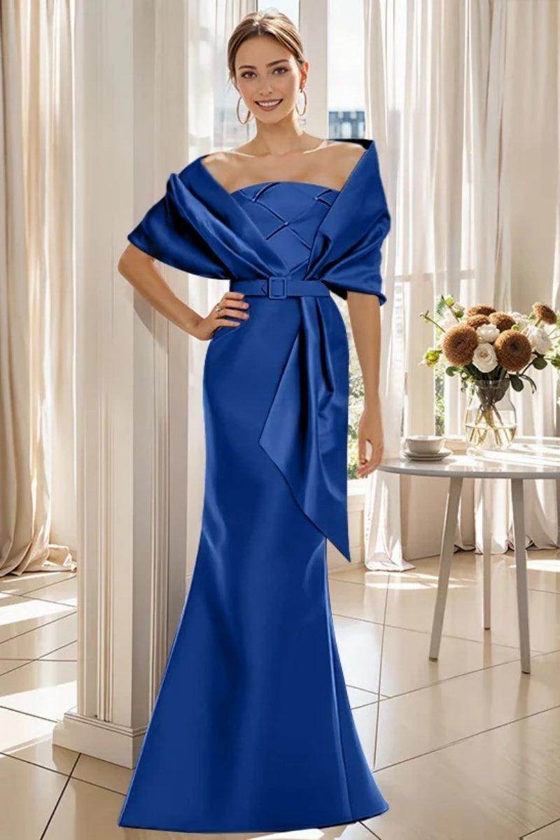 Trumpet 2 Pieces Floor Length Mother of the Bride Dresses CM0370 - COCOMELODY