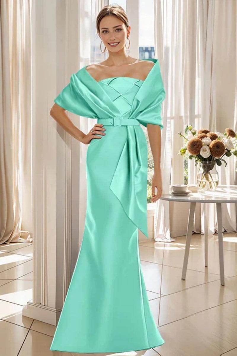 Trumpet 2 Pieces Floor Length Mother of the Bride Dresses CM0370 - COCOMELODY