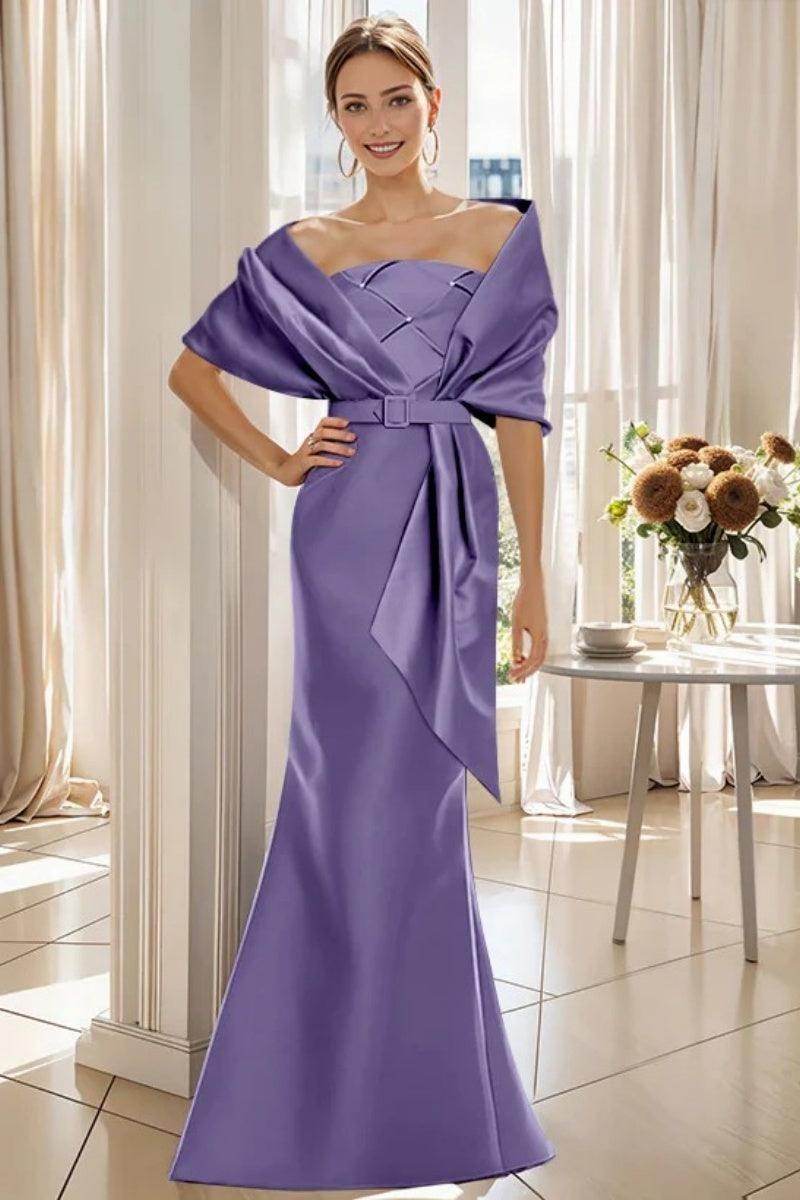 Trumpet 2 Pieces Floor Length Mother of the Bride Dresses CM0370 - COCOMELODY