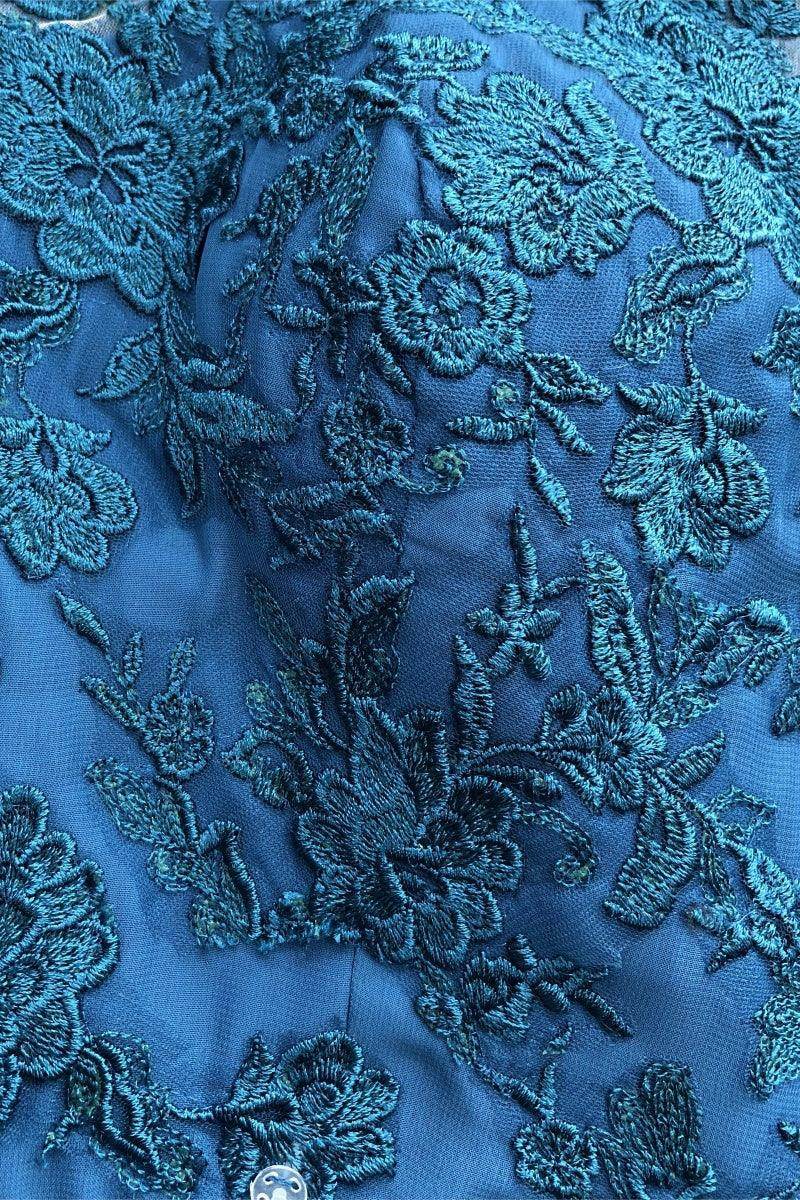 A Line Jewel Neck 3/4 Length Sleeves Floor Length Mother Dresses CM0375 - COCOMELODY