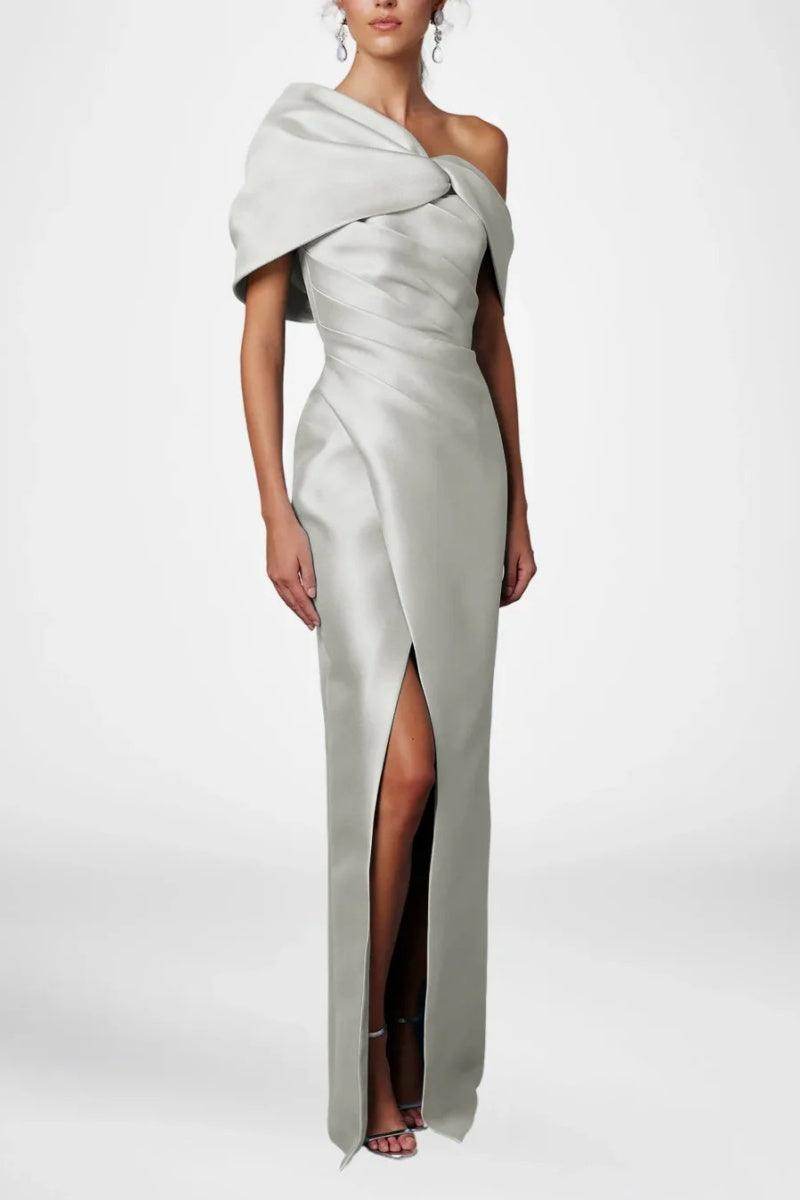 Sheath Column Half Sleeves Floor Length Mother Dresses CM0376 - COCOMELODY