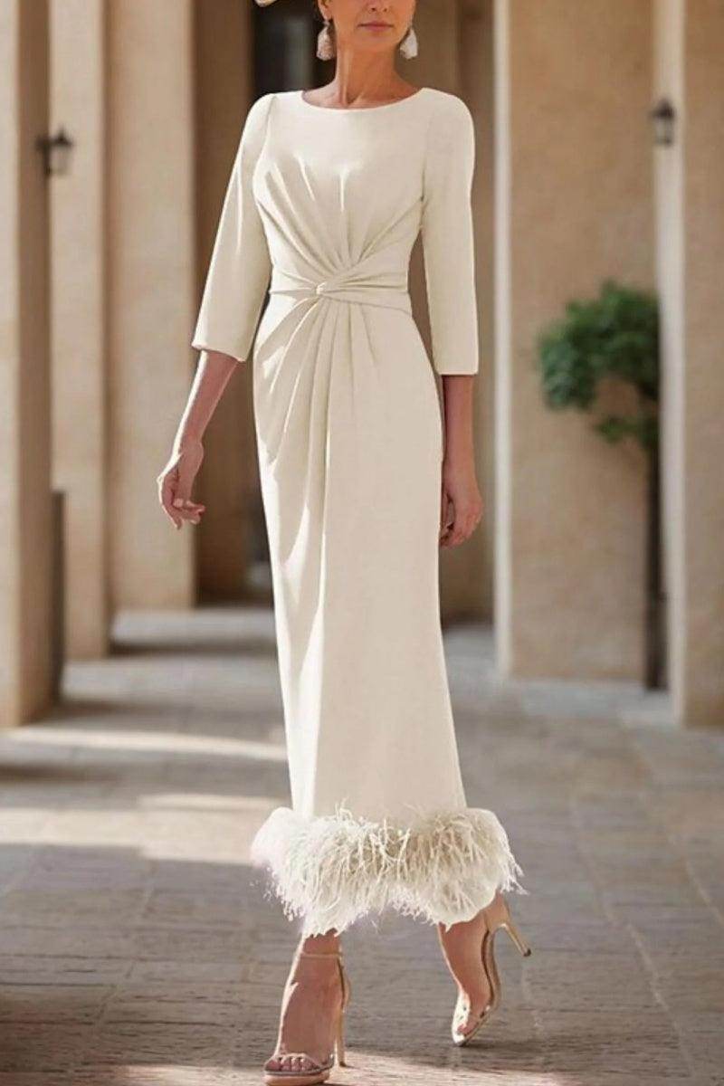 Sheath Ankle Length Elastic Cloth Elegant Mother of the Groom Dresses COCOMELODY CM0378, M-Stormy Blue Sheath Ankle Length Elastic Cloth Elegant Mother of the Groom Dresses COCOMELODY CM0378, M-Stormy Blue