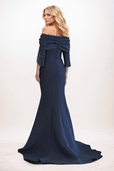 Trumpet-Mermaid Maxi Satin Mother of the Bride Dresses CM0381 - COCOMELODY