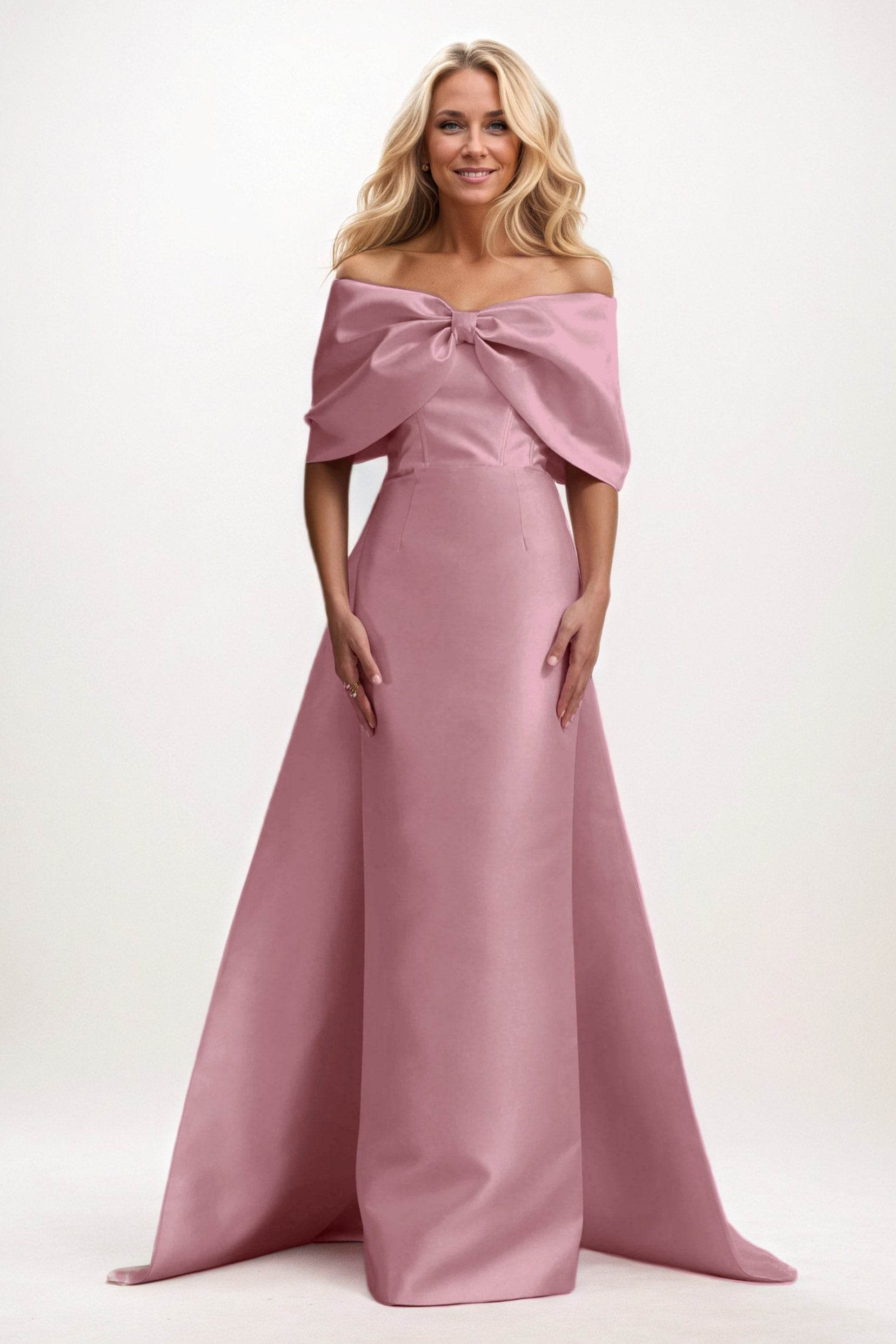 Mother Dress Satin Trumpet-Mermaid Maxi Off The Shoulder Elegant Evening & Wedding Gown COCOMELODY CM0387, Burgundy Mother Dress Satin Trumpet-Mermaid Maxi Off The Shoulder Elegant Evening & Wedding Gown COCOMELODY CM0387, Burgundy