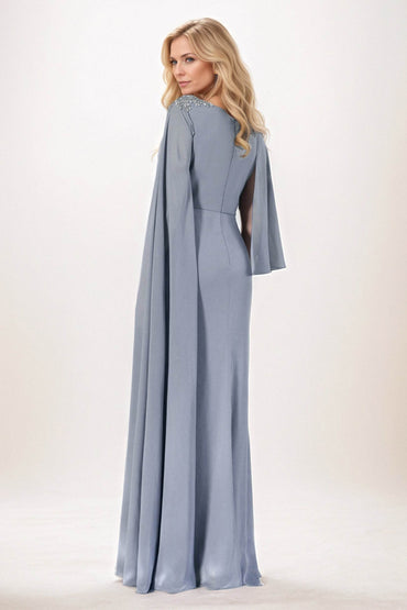 Sheath-Column Maxi Chiffon Mother of the Bride Dresses CM0388 - COCOMELODY