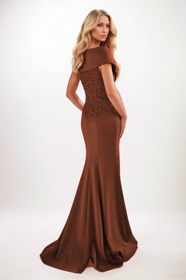 Trumpet-Mermaid Maxi Satin Mother of the Bride Dresses CM0393 - COCOMELODY