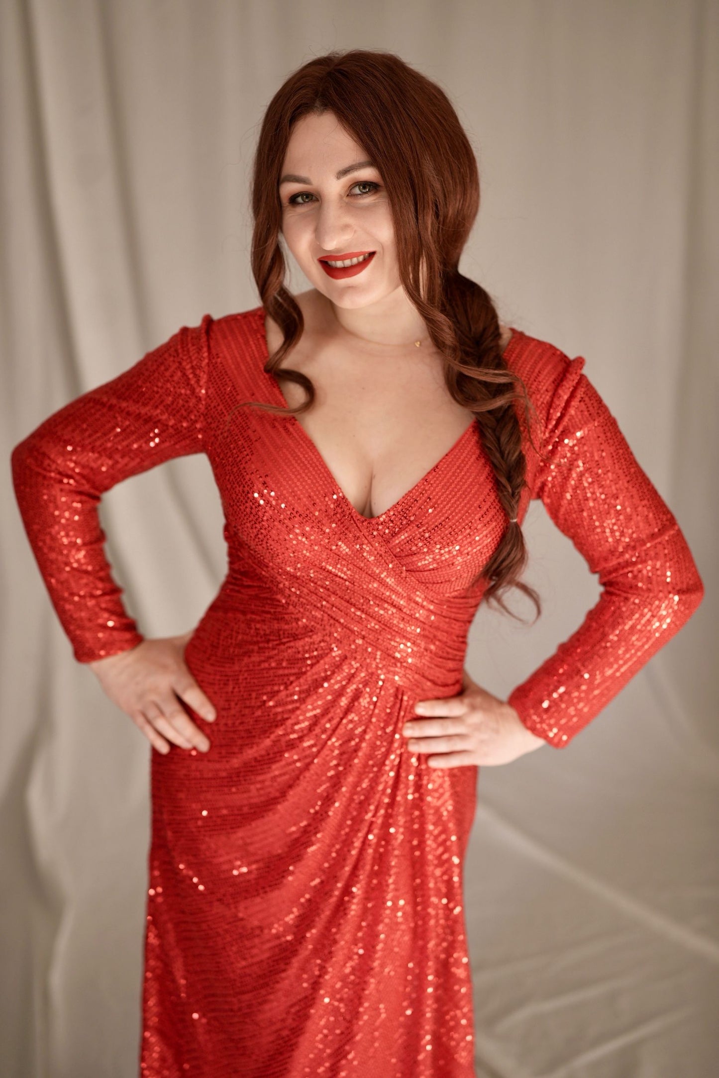 Sheath-Column Maxi Sequined Mother of the Bride Dresses CM0394