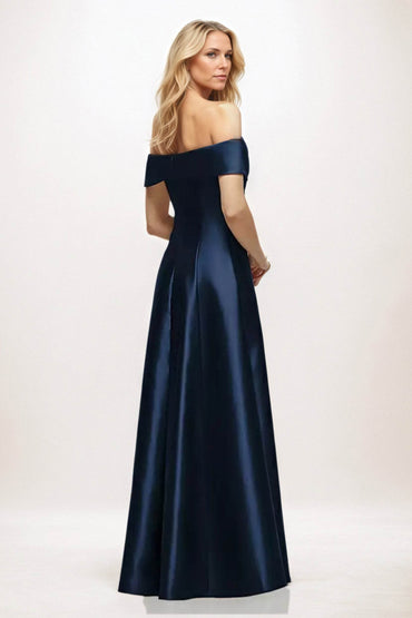 A-Line Maxi Satin Mother of the Bride Dresses CM0397 - COCOMELODY