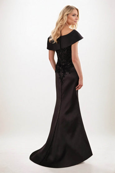 Trumpet-Mermaid Maxi Satin Mother of the Bride Dresses CM0398 - COCOMELODY