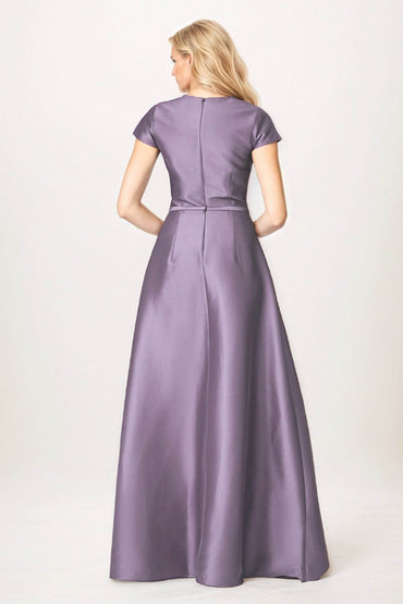 A-Line Maxi Satin Mother of the Bride Dresses CM0400 - COCOMELODY
