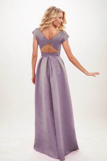 A-Line Maxi Satin Mother of the Bride Dresses CM0408 - COCOMELODY