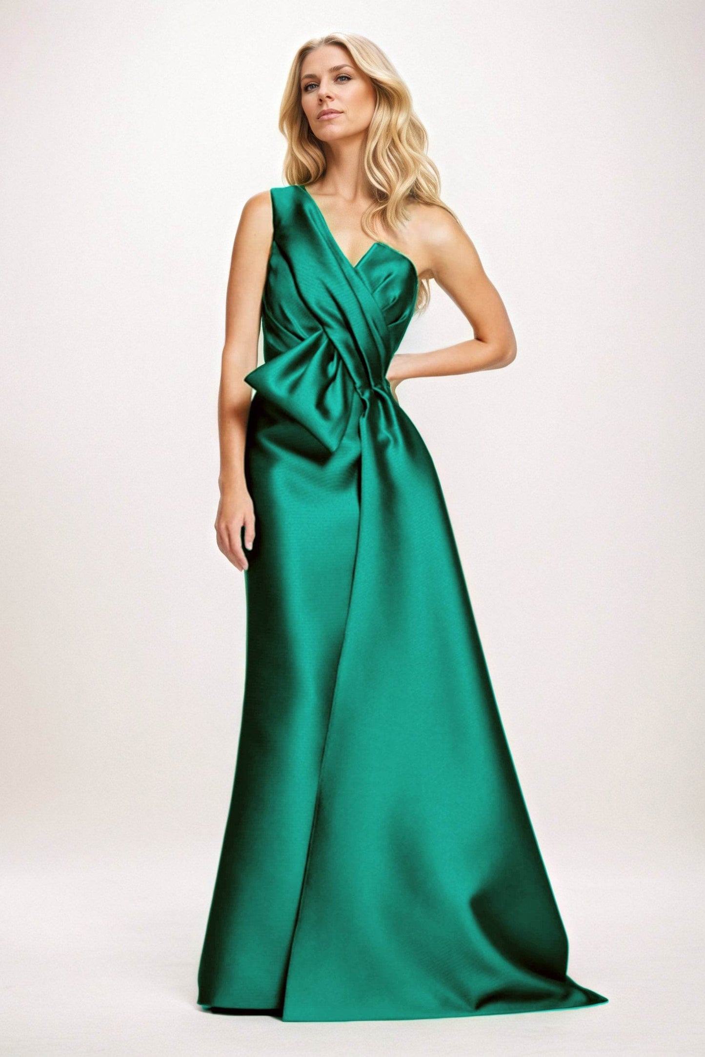 Sheath-Column Maxi Satin Mother of the Bride Dresses CM0410 - COCOMELODY