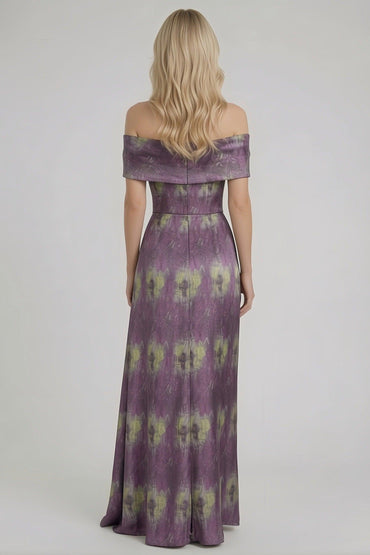 Sheath-Column Floor Length Jacquard Mother of the Bride Dress CM0420 - Hot Fuchsia Floral - COCOMELODY