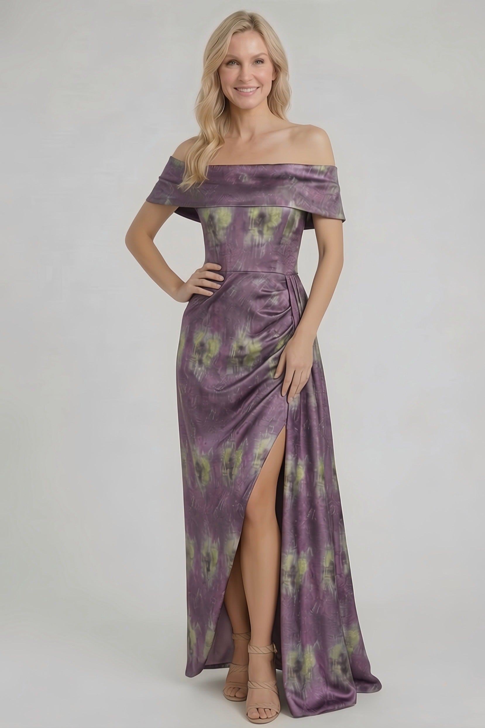 Sheath-Column Floor Length Jacquard Wedding Guest Mother of the Bride Dress COCOMELODY CM0420, Coral Floral Sheath-Column Floor Length Jacquard Wedding Guest Mother of the Bride Dress COCOMELODY CM0420, Coral Floral