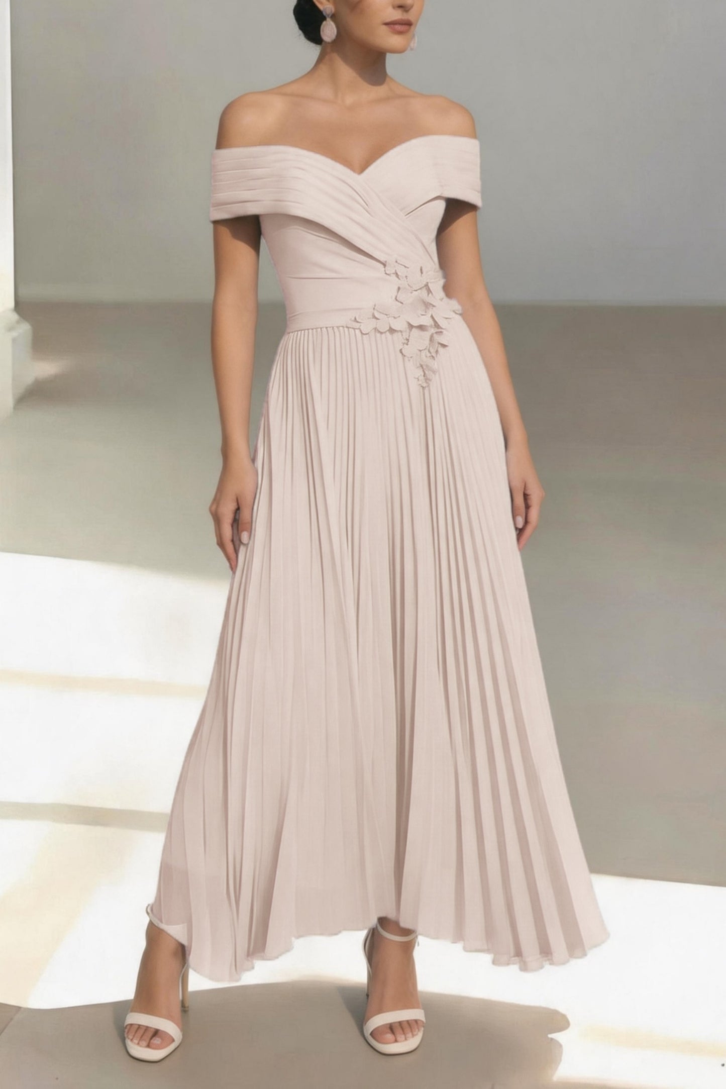 A-Line Ankle Length Chiffon Mother of the Bride Dress CM0457