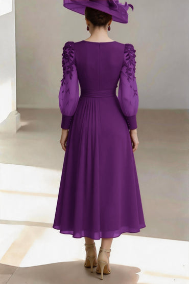 Sheath-Column Ankle Length Chiffon Mother of the Bride Dress CM0462