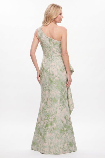 Trumpet-Mermaid Floor Length Jacquard Mother of the Bride Dress CM0504 - Green - COCOMELODY