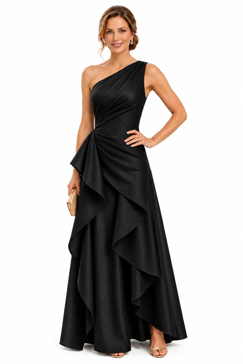 A-Line Floor Length Polyester Mother of the Bride Dress CM0518