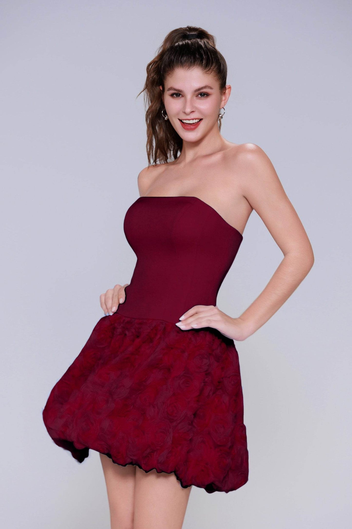 A-Line Mini Elastic Cloth Homecoming Dress CS0971 - COCOMELODY