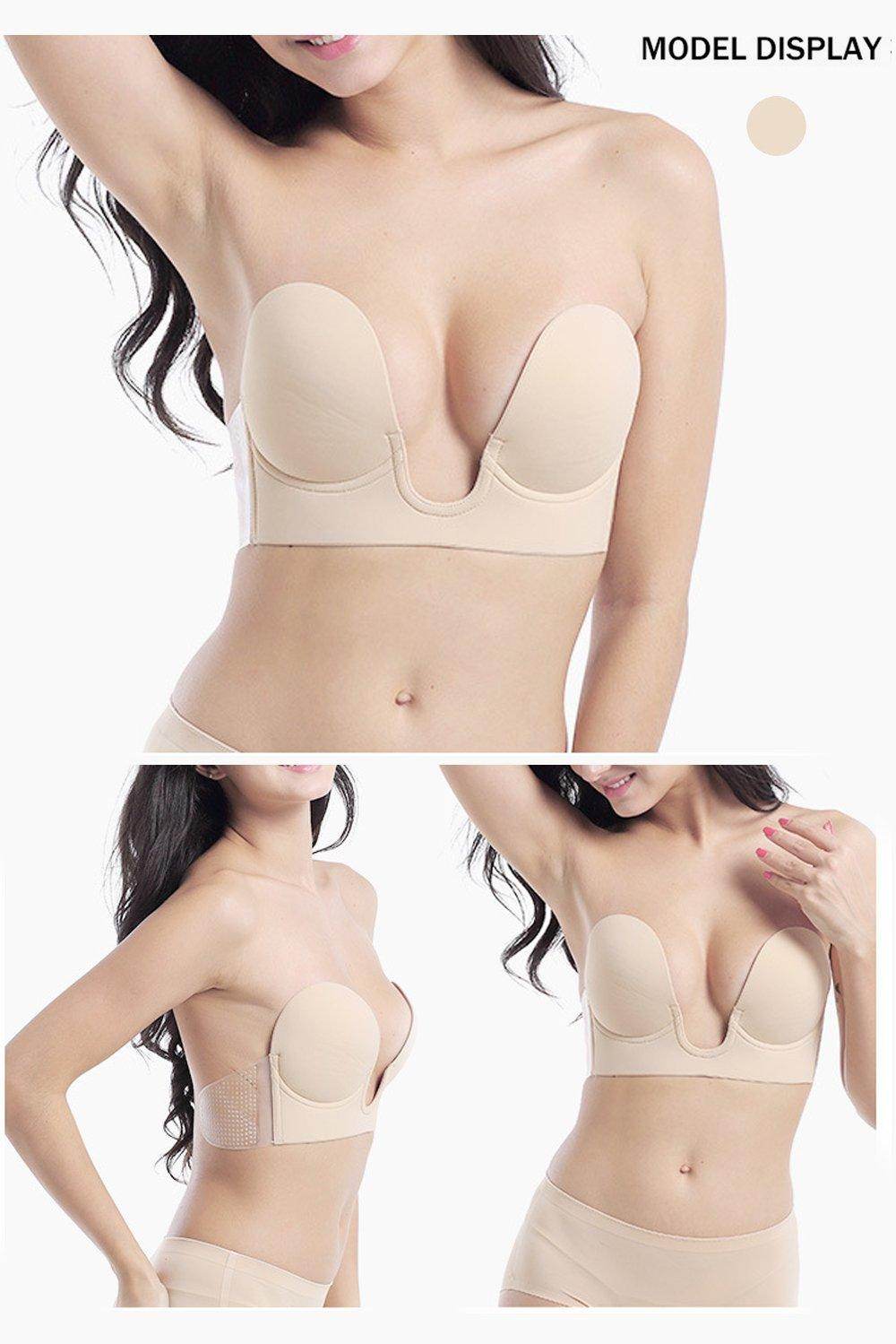 Nylon Invisible Self Adhesive Strapless Push-Up Bra CN0020