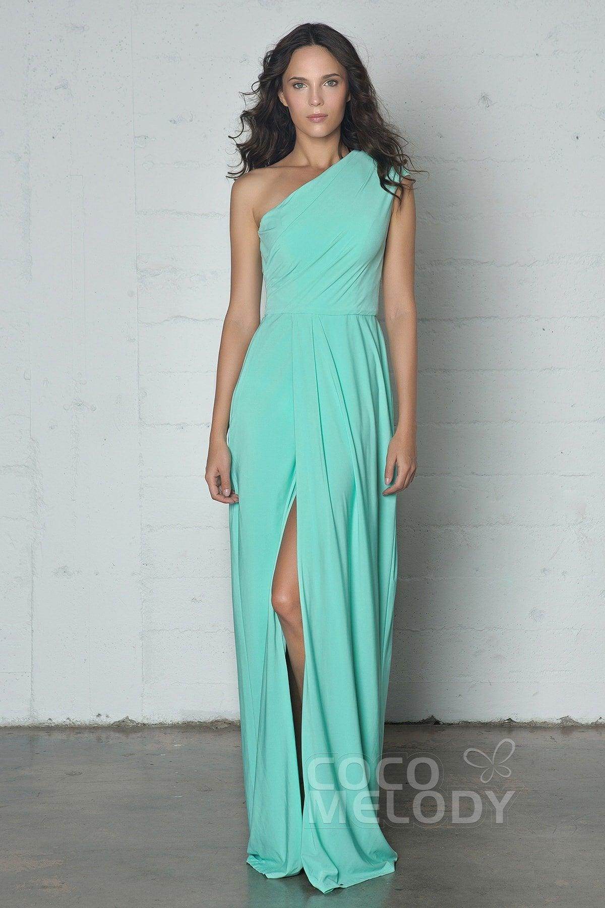 Sheath-Column Floor Length Knitted Fabric Dress COZF17010 - COCOMELODY