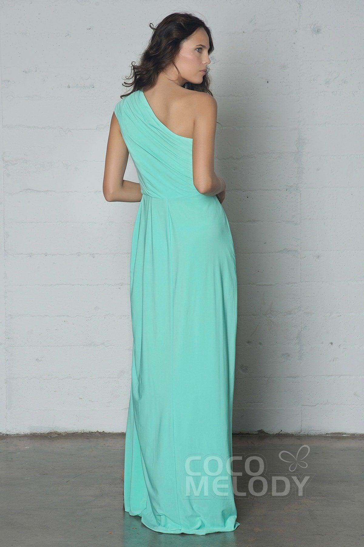 Sheath-Column Floor Length Knitted Fabric Dress COZF17010 - COCOMELODY