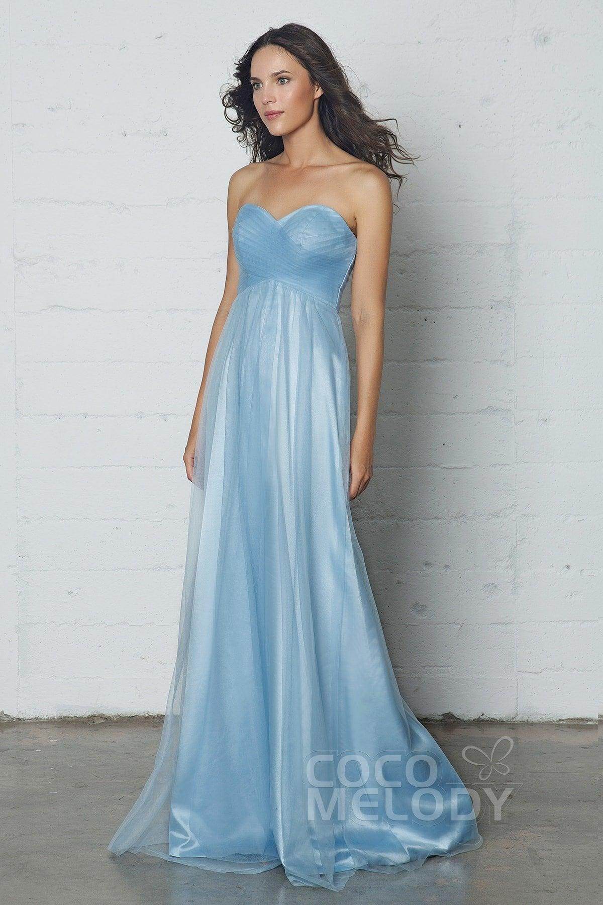 Sheath-Column Floor Length Tulle Dress COZF17016 - COCOMELODY