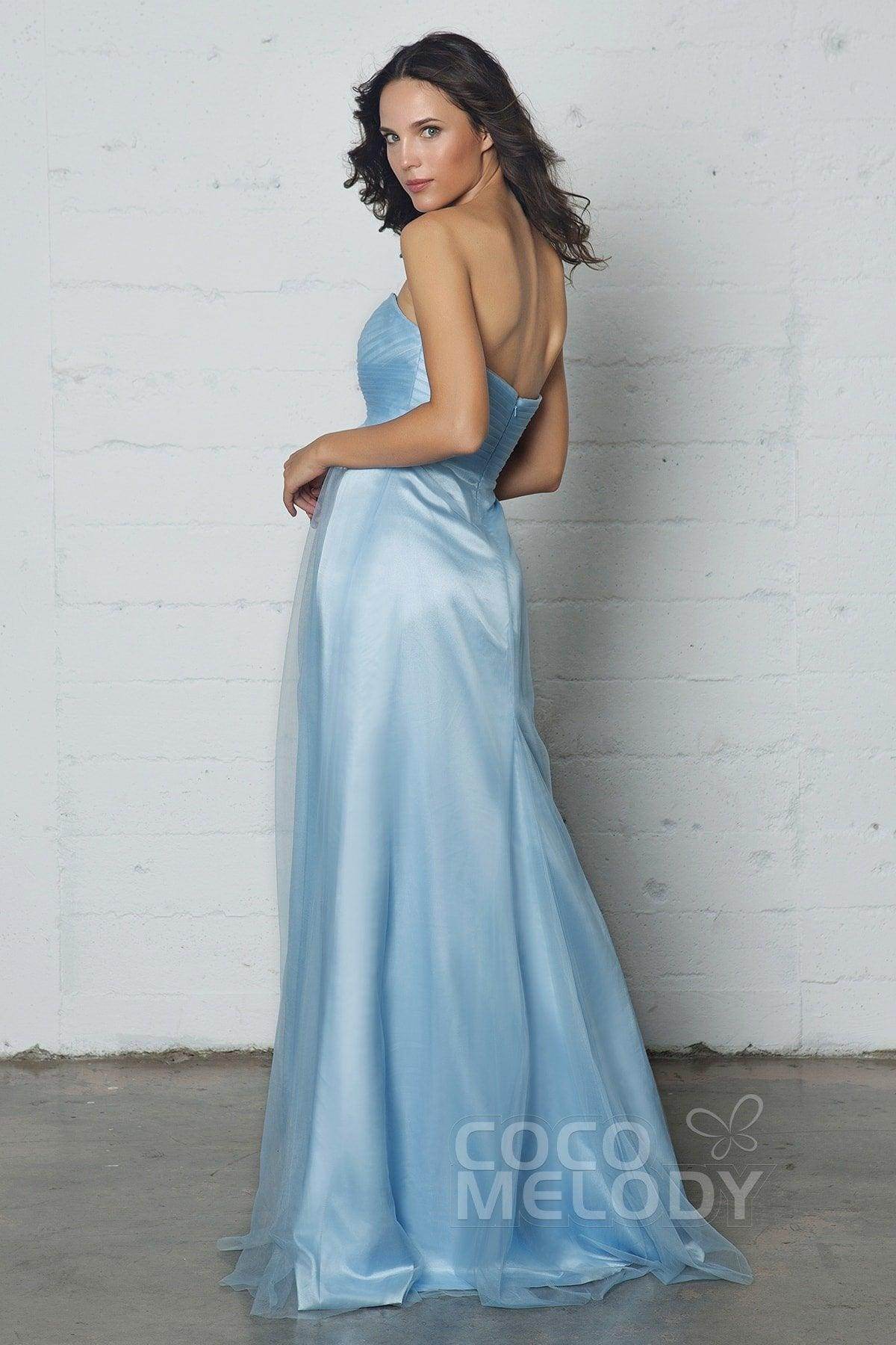 Sheath-Column Floor Length Tulle Dress COZF17016 - COCOMELODY