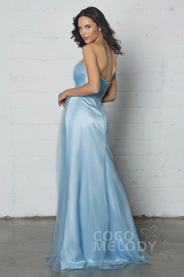 Sheath-Column Floor Length Tulle Dress COZF17016 - COCOMELODY