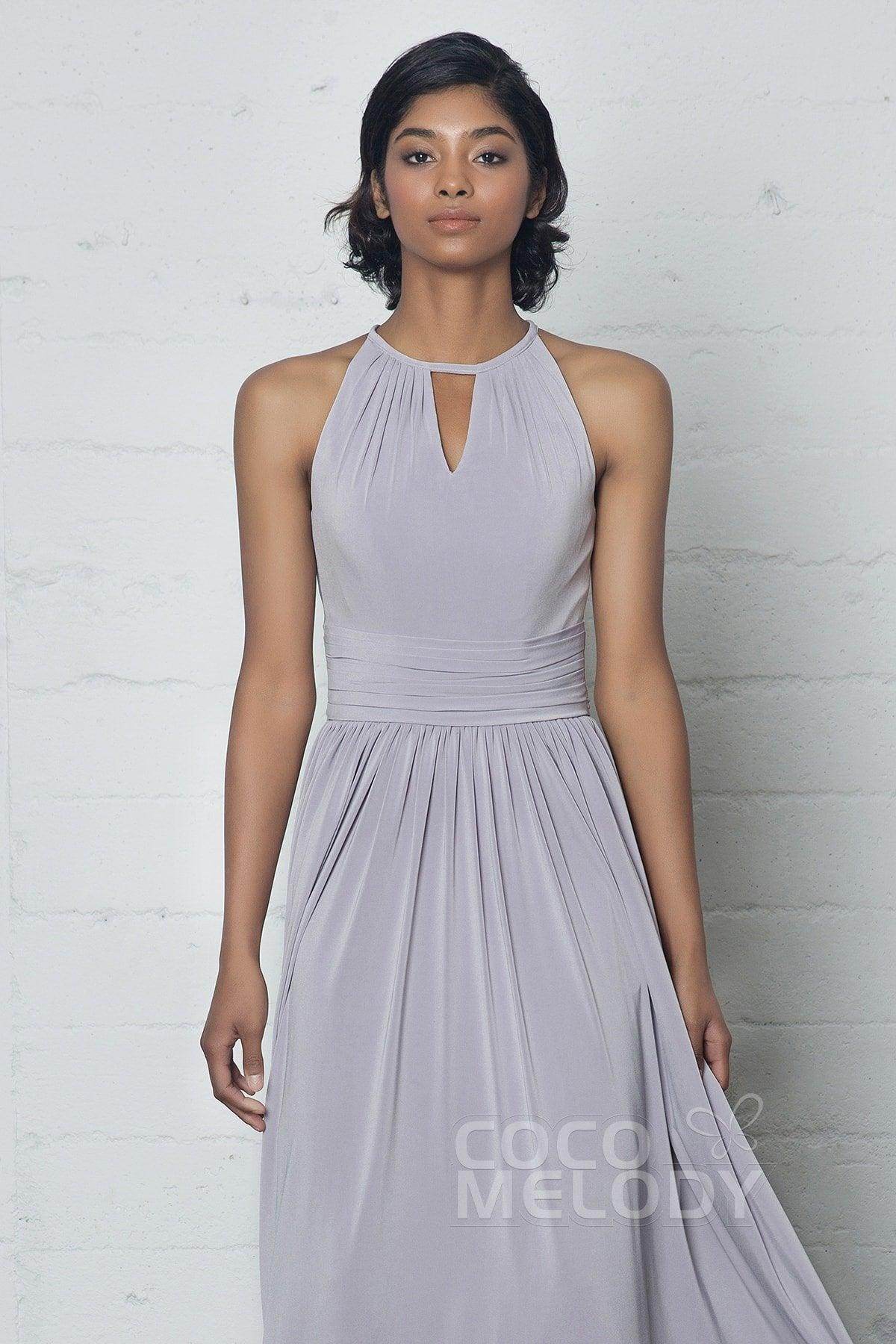 Sheath-Column Floor Length Knitted Fabric Dress COZF17019 - COCOMELODY