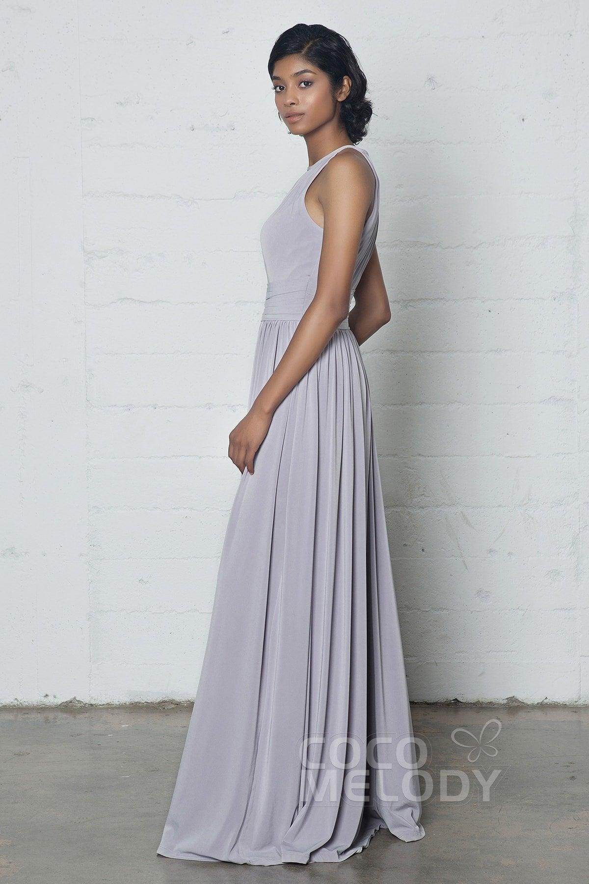 Sheath-Column Floor Length Knitted Fabric Dress COZF17019 - COCOMELODY