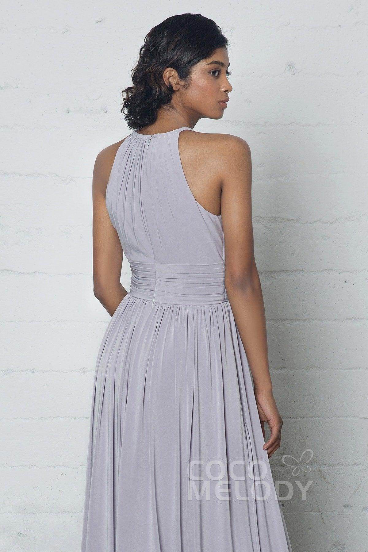 Sheath-Column Floor Length Knitted Fabric Dress COZF17019 - COCOMELODY