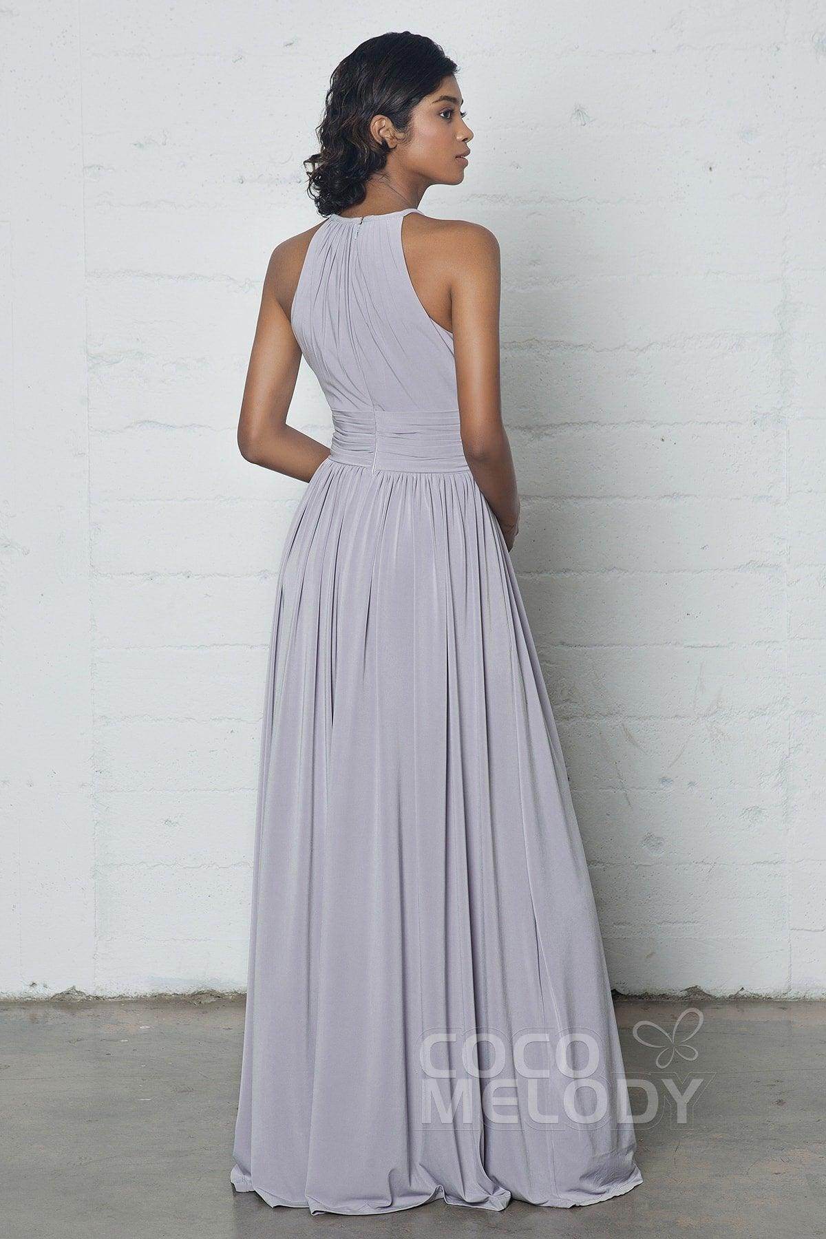 Sheath-Column Floor Length Knitted Fabric Dress COZF17019 - COCOMELODY