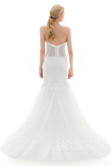 Mermaid Court Train 2 Hoops Wedding Petticoats CP0016003 - COCOMELODY