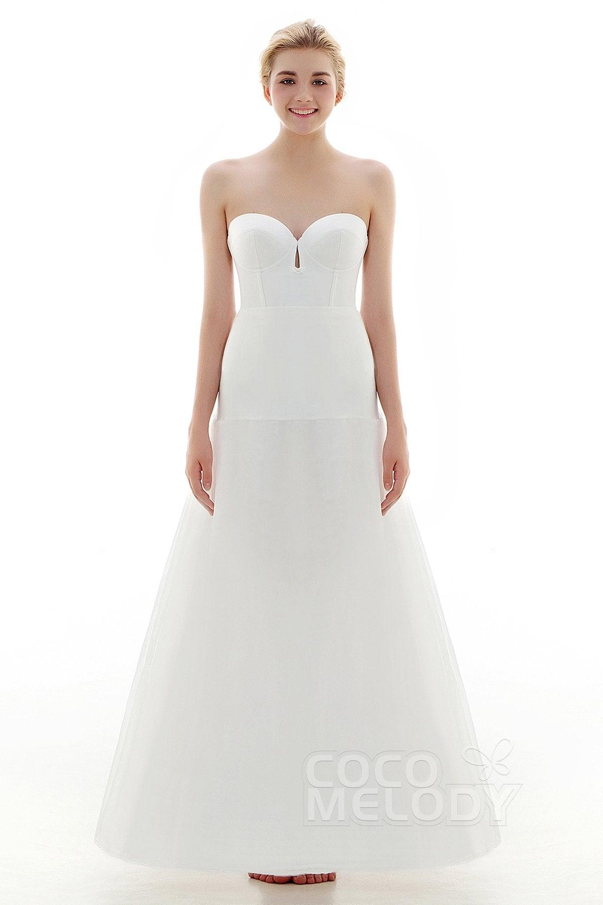COCOMELODY A-Line Floor-Length 1 Hoop Mesh Wedding Petticoats CP0016006 