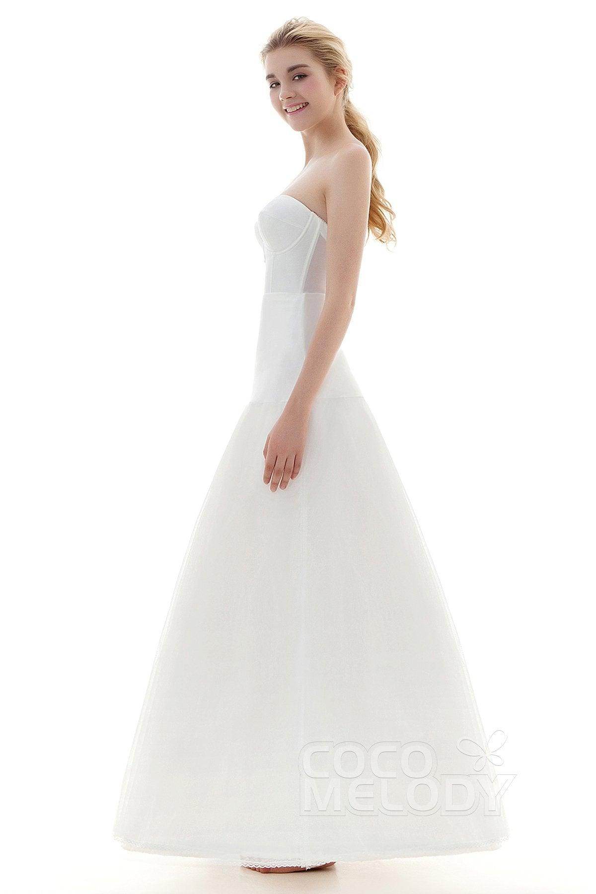 A-Line Floor-Length 1 Hoop Mesh Wedding Petticoats CP0016006 - COCOMELODY
