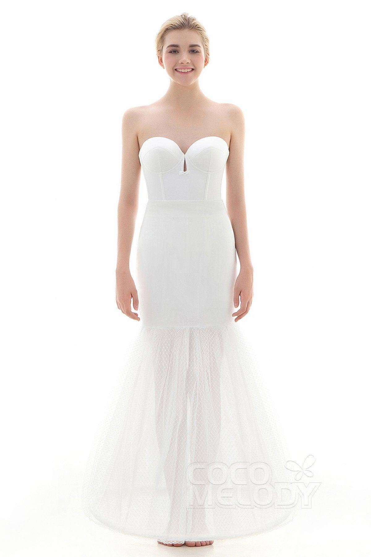 COCOMELODY Mermaid Floor-Length 1 Hoop Wedding Petticoats CP0016009 