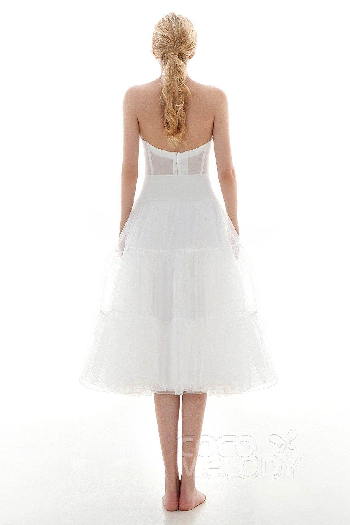 A-Line Tea Length Slip Organza Wedding Petticoats CP001600B - COCOMELODY