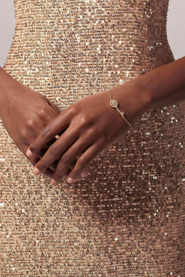 Yellow Gold Plated Bracelets with Crystals CQ0048 - COCOMELODY