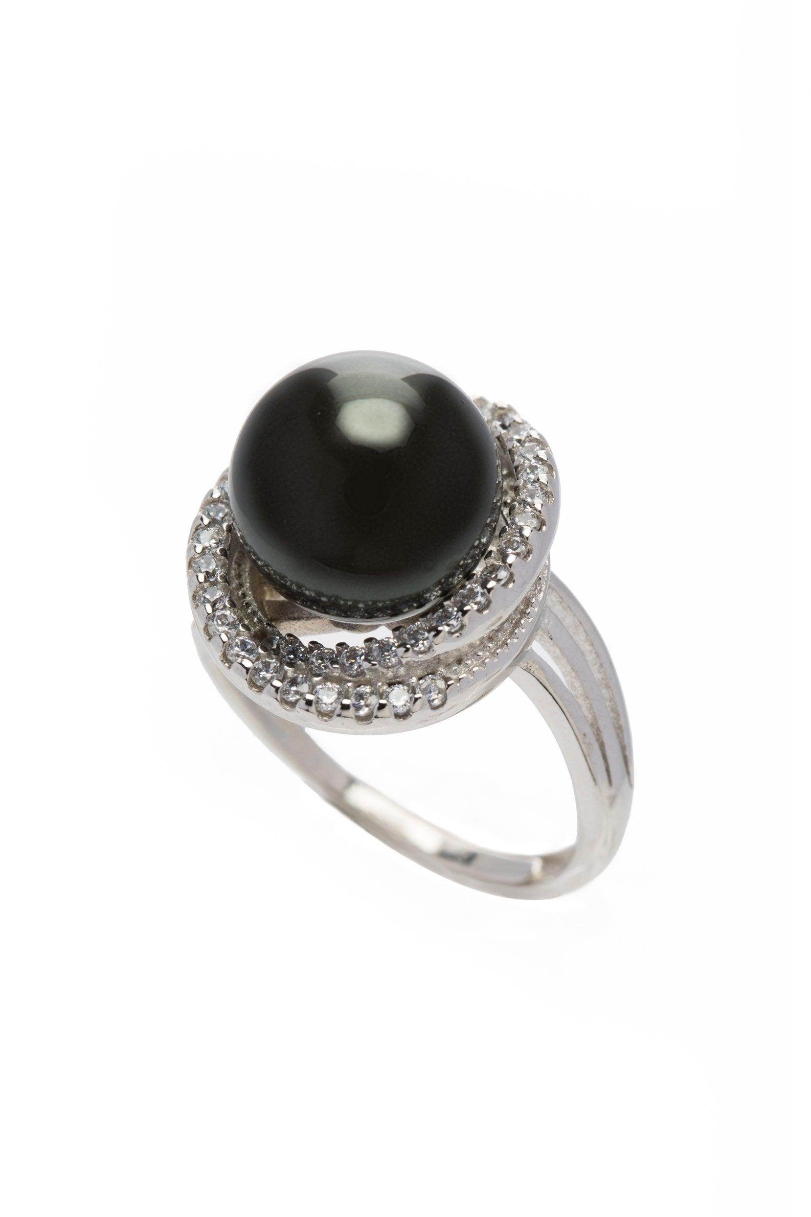 Alloy Rings with Imitation Pearl CR0010 - COCOMELODY