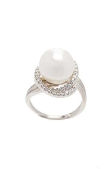 Alloy Rings with Imitation Pearl CR0010