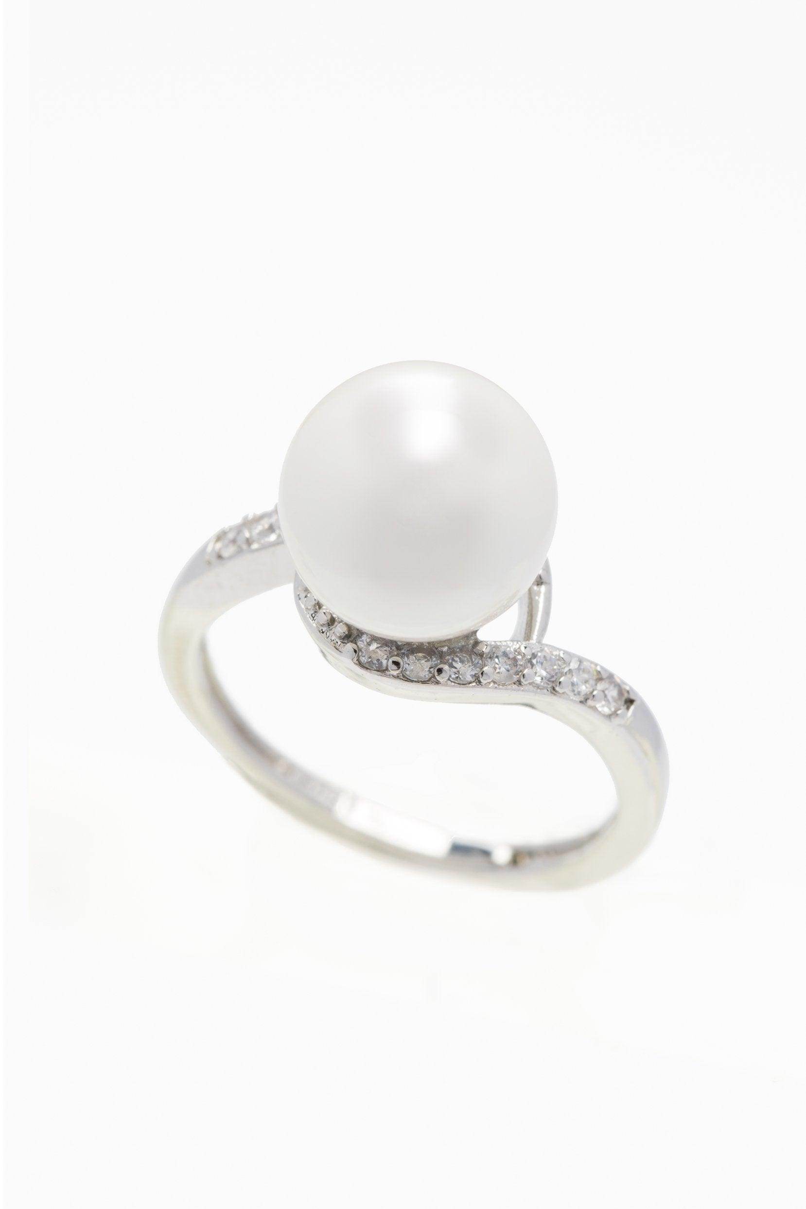 Alloy Rings with Pearl CR0011 - COCOMELODY