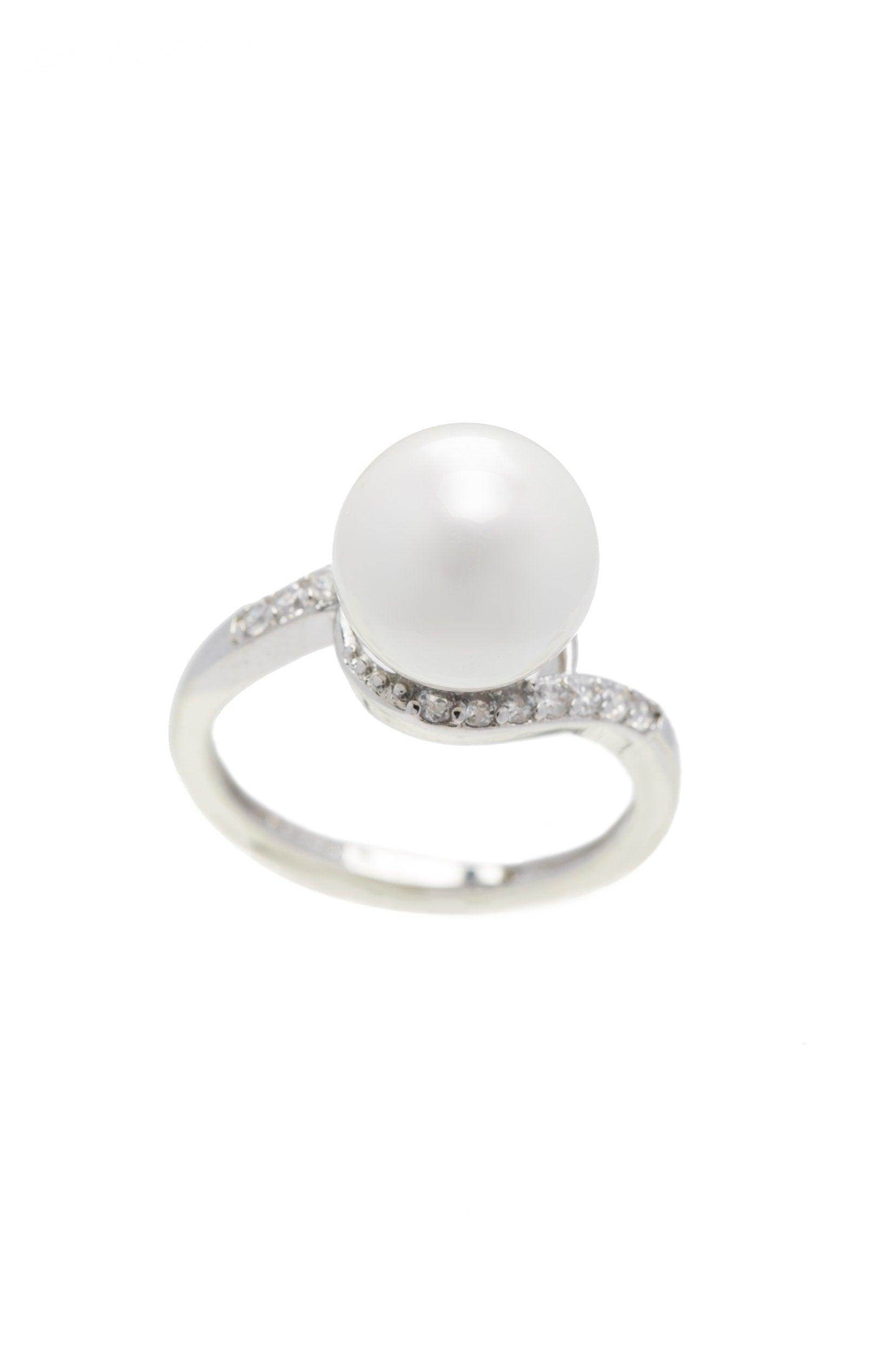 Alloy Rings with Pearl CR0011 - COCOMELODY