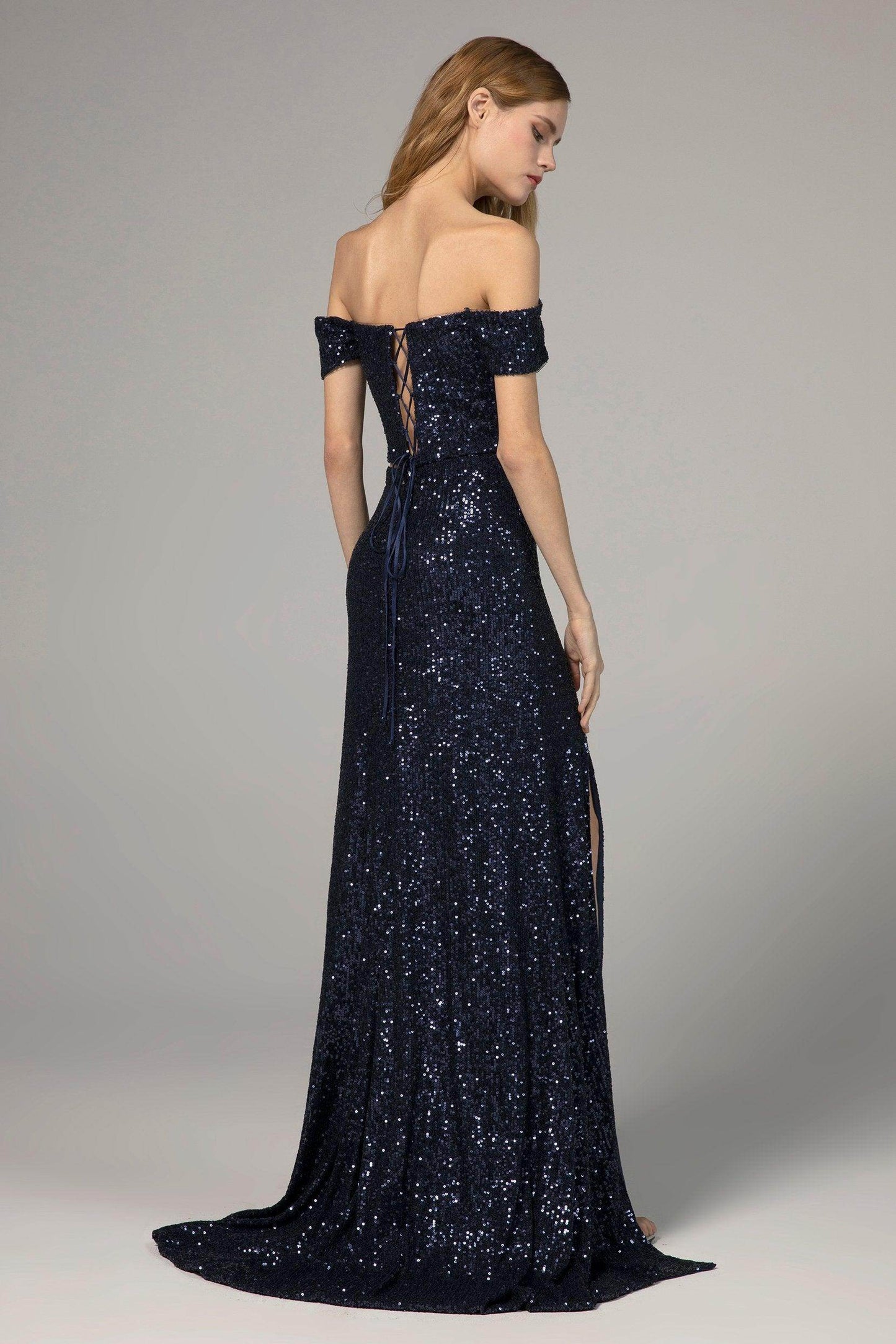 Sheath-Column Floor Length Sequined Dress CS0287 - COCOMELODY
