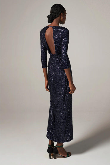 Sheath-Column Ankle Length Sequined Dress CS0294