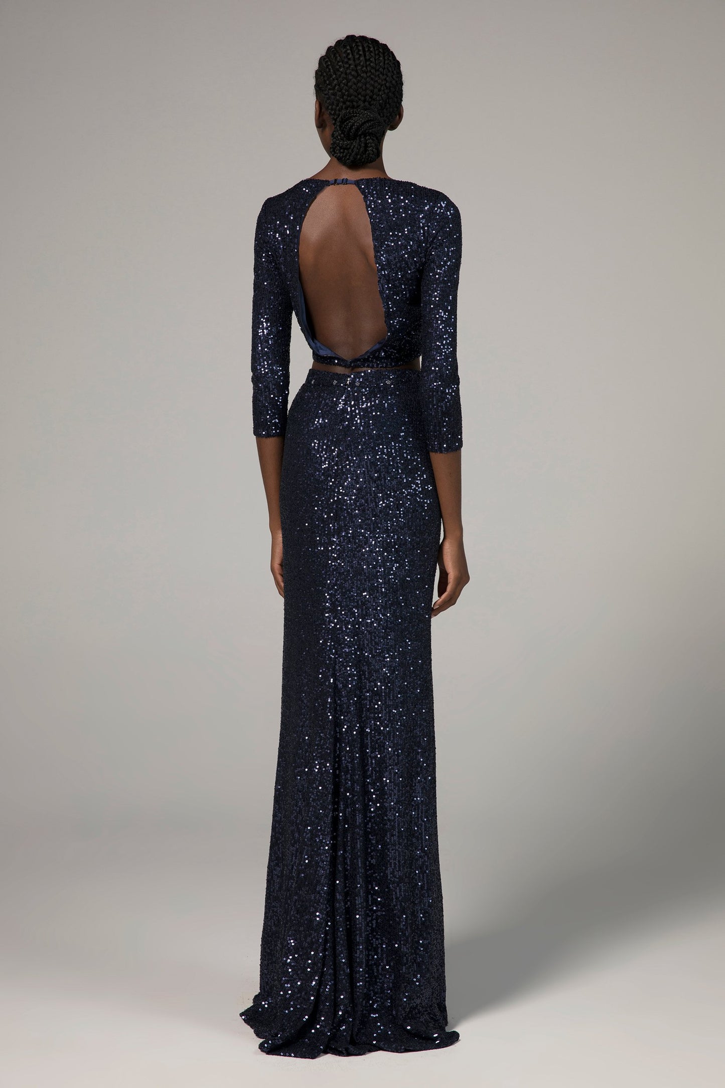 Trumpet-Mermaid Floor Length Sequined Dress CS0295