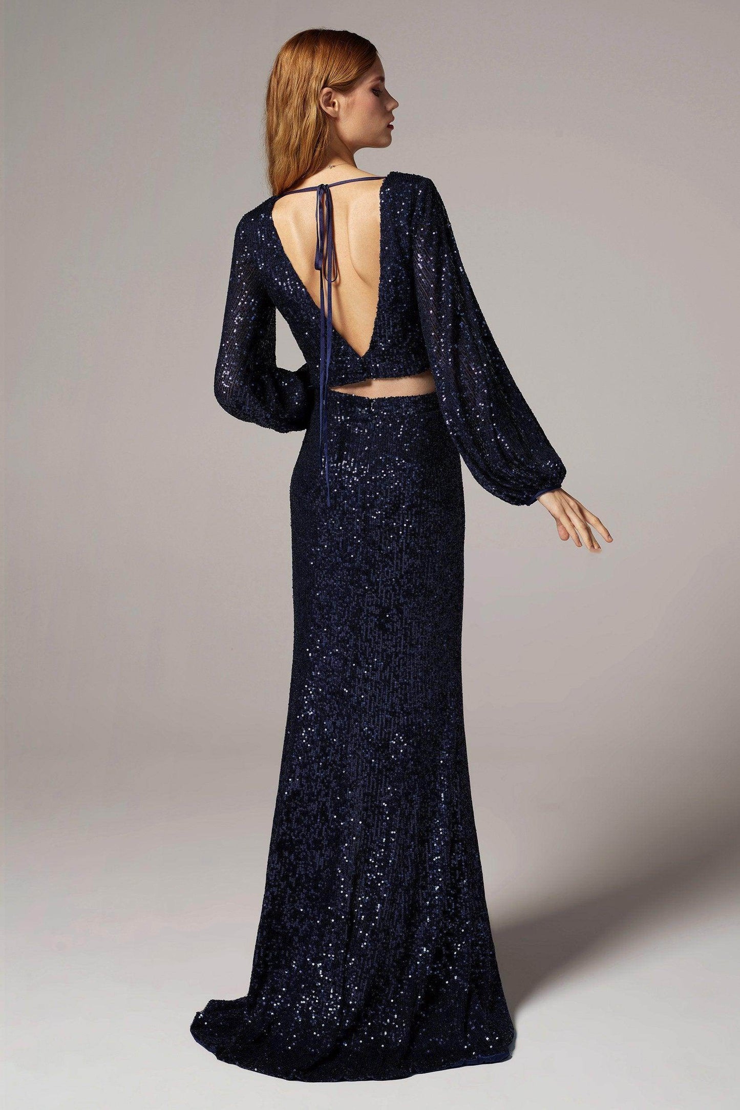 Sheath-Column Floor Length Sequined Dress CS0302 - COCOMELODY